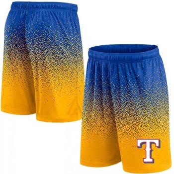 Men's Texas Rangers Royal/Yellow Ombre Shorts Men's Texas Rangers Royal/Yellow Ombre Shorts
