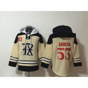 Men's Texas Rangers #53 Adolis Garcia Cream Ageless Must-Have Lace-Up Pullover Hoodie Men's Texas Rangers #53 Adolis Garcia Cream Ageless Must-Have Lace-Up Pullover Hoodie