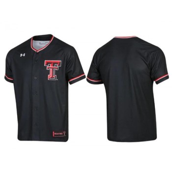 Men's Texas Tech Red Raiders Black Stitched Baseball Jersey Men's Texas Tech Red Raiders Black Stitched Baseball Jersey
