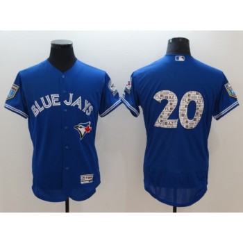 Men's Toronto Blue Jays #20 Josh Donaldson Royal 2018 Spring Training Flexbase Stitched MLB Jersey Men's Toronto Blue Jays #20 Josh Donaldson Royal 2018 Spring Training Flexbase Stitched MLB Jersey