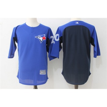 Men's Toronto Blue Jays #20 Josh Donaldson Royal/Navy Authentic Collection On-Field 3/4 Sleeve Batting Practice Stitched MLB Jersey Men's Toronto Blue Jays #20 Josh Donaldson Royal/Navy Authentic Collection On-Field 3/4 Sleeve Batting Practice Stitched MLB Jersey
