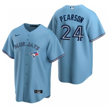 Men's Toronto Blue Jays #24 Nate Pearson Light Blue Cool Base Stitched Jersey Men's Toronto Blue Jays #24 Nate Pearson Light Blue Cool Base Stitched Jersey