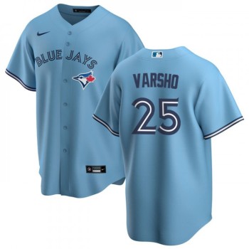 Men's Toronto Blue Jays #25 Daulton Varsho Light Blue Cool Base Stitched Jersey Men's Toronto Blue Jays #25 Daulton Varsho Light Blue Cool Base Stitched Jersey