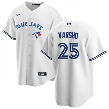 Men's Toronto Blue Jays #25 Daulton Varsho White Cool Base Stitched Jersey Men's Toronto Blue Jays #25 Daulton Varsho White Cool Base Stitched Jersey