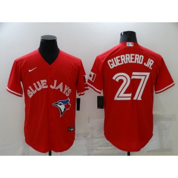 Men's Toronto Blue Jays #27 Vladimir Guerrero Jr. Red Cool Base Stitched Jersey Men's Toronto Blue Jays #27 Vladimir Guerrero Jr. Red Cool Base Stitched Jersey
