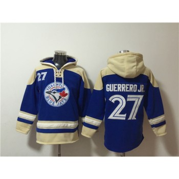 Men's Toronto Blue Jays #27 Vladimir Guerrero Jr. Royal Ageless Must-Have Lace-Up Pullover Hoodie Men's Toronto Blue Jays #27 Vladimir Guerrero Jr. Royal Ageless Must-Have Lace-Up Pullover Hoodie