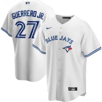 Men's Toronto Blue Jays #27 Vladimir Guerrero Jr. White Cool Base Stitched Jersey Men's Toronto Blue Jays #27 Vladimir Guerrero Jr. White Cool Base Stitched Jersey