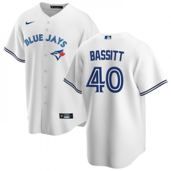 Men's Toronto Blue Jays #40 Chris Bassitt White Cool Base Stitched Jersey Men's Toronto Blue Jays #40 Chris Bassitt White Cool Base Stitched Jersey
