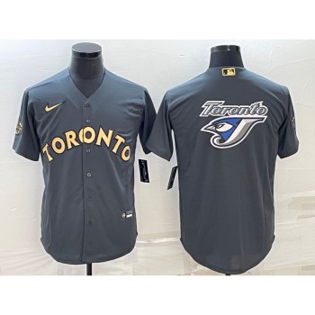 Men's Toronto Blue Jays #6 Alek Manoah 2022 All-Star Charcoal Team Big Logo Cool Base Stitched Baseball Jersey Men's Toronto Blue Jays #6 Alek Manoah 2022 All-Star Charcoal Team Big Logo Cool Base Stitched Baseball Jersey