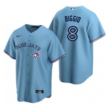 Men's Toronto Blue Jays #8 Cavan Biggio Light Blue Cool Base Stitched Jersey Men's Toronto Blue Jays #8 Cavan Biggio Light Blue Cool Base Stitched Jersey