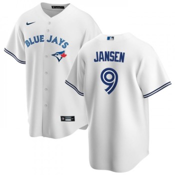 Men's Toronto Blue Jays #9 Danny Jansen White Cool Base Stitched Jersey Men's Toronto Blue Jays #9 Danny Jansen White Cool Base Stitched Jersey