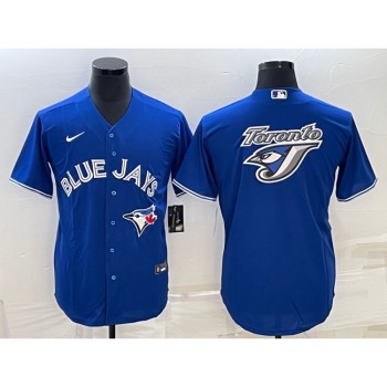 Men's Toronto Blue Jays Royal Team Big Logo Cool Base Stitched Baseball Jersey Men's Toronto Blue Jays Royal Team Big Logo Cool Base Stitched Baseball Jersey