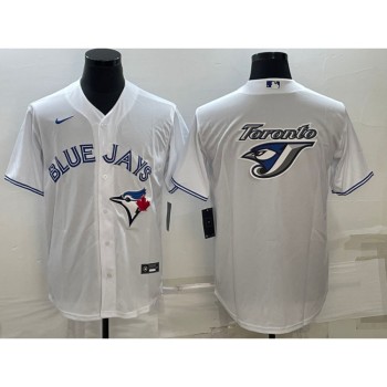 Men's Toronto Blue Jays White Team Big Logo Cool Base Stitched Baseball Jersey Men's Toronto Blue Jays White Team Big Logo Cool Base Stitched Baseball Jersey