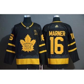 Men's Toronto Maple Leafs #16 Mitchell Marner Black Golden City Edition Stitched NHL Jersey Men's Toronto Maple Leafs #16 Mitchell Marner Black Golden City Edition Stitched NHL Jersey