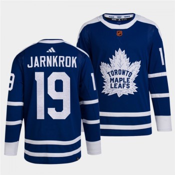 Men's Toronto Maple Leafs #19 Calle Jarnkrok Blue 2022-23 Reverse Retro Stitched Jersey Men's Toronto Maple Leafs #19 Calle Jarnkrok Blue 2022-23 Reverse Retro Stitched Jersey