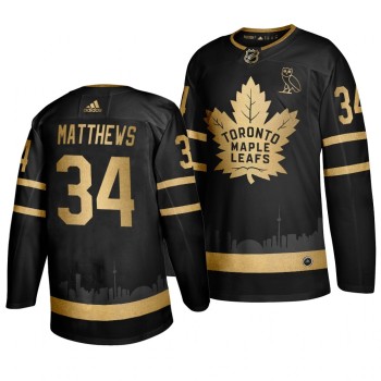 Men's Toronto Maple Leafs #34 Auston Matthews Black Golden City Edition Stitched NHL Jersey Men's Toronto Maple Leafs #34 Auston Matthews Black Golden City Edition Stitched NHL Jersey