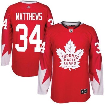 Men's Toronto Maple Leafs #34 Auston Matthews Red Canada Stitched NHL Jersey Men's Toronto Maple Leafs #34 Auston Matthews Red Canada Stitched NHL Jersey