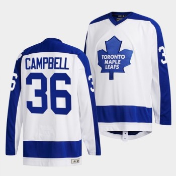 Men's Toronto Maple Leafs #36 Jack Campbell White Classics Primary Logo Stitched Jersey Men's Toronto Maple Leafs #36 Jack Campbell White Classics Primary Logo Stitched Jersey