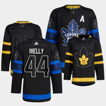 Men's Toronto Maple Leafs #44 Morgan Rielly 2022 Black Premier Breakaway Reversible Stitched Jersey Men's Toronto Maple Leafs #44 Morgan Rielly 2022 Black Premier Breakaway Reversible Stitched Jersey