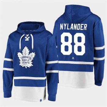Men's Toronto Maple Leafs #88 William Nylander Blue All Stitched Sweatshirt Hoodie Men's Toronto Maple Leafs #88 William Nylander Blue All Stitched Sweatshirt Hoodie