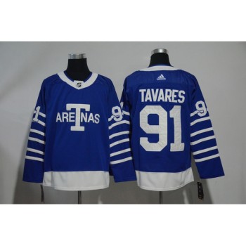 Men's Toronto Maple Leafs #91 John Tavares Blue 1918 Arenas Throwback Stitched NHL Jersey Men's Toronto Maple Leafs #91 John Tavares Blue 1918 Arenas Throwback Stitched NHL Jersey
