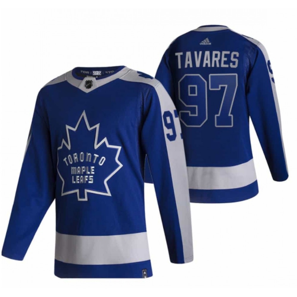 Men's Toronto Maple Leafs #97 Joe Thornton 2020/2021 Blue Reverse Retro Special Edition Stitched Jersey