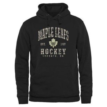Men's Toronto Maple Leafs Black Camo Stack Pullover Hoodie Men's Toronto Maple Leafs Black Camo Stack Pullover Hoodie
