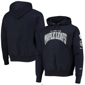 Men's Toronto Maple Leafs Champion Navy O&B Capsule II Pullover Hoodie Men's Toronto Maple Leafs Champion Navy O&B Capsule II Pullover Hoodie