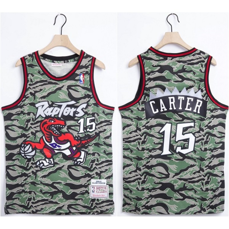 Men's Toronto Raptors #15 Vince Carter Woodland Camo Swingman Throwback Stitched Jersey Men's Toronto Raptors #15 Vince Carter Woodland Camo Swingman Throwback Stitched Jersey