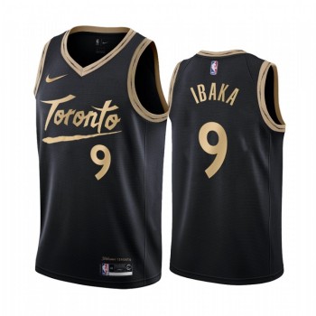 Men's Toronto Raptors #9 Serge Ibaka Black City Edition Stitched Jersey Men's Toronto Raptors #9 Serge Ibaka Black City Edition Stitched Jersey