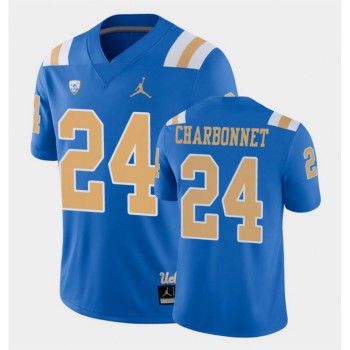 Men's UCLA Bruins #24 Zach Charbonnet Blue Game Stitched Jersey Men's UCLA Bruins #24 Zach Charbonnet Blue Game Stitched Jersey