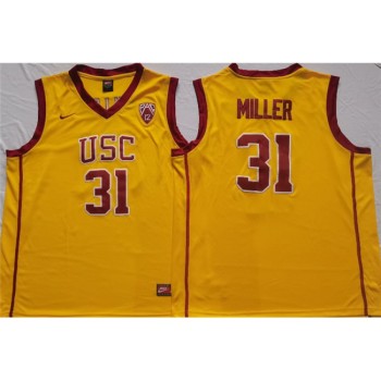 Men's USC Trojans #31 Cheryl Miller Yellow Stitched Jersey