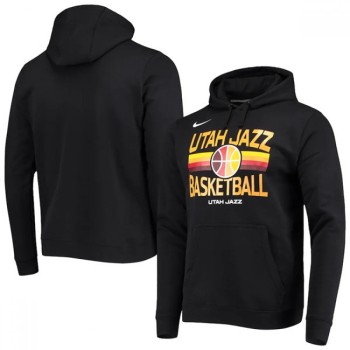Men's Utah Jazz 2021 Black City Edition Story Club Pullover Hoodie Men's Utah Jazz 2021 Black City Edition Story Club Pullover Hoodie