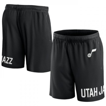 Men's Utah Jazz Black Free Throw Mesh Shorts Men's Utah Jazz Black Free Throw Mesh Shorts