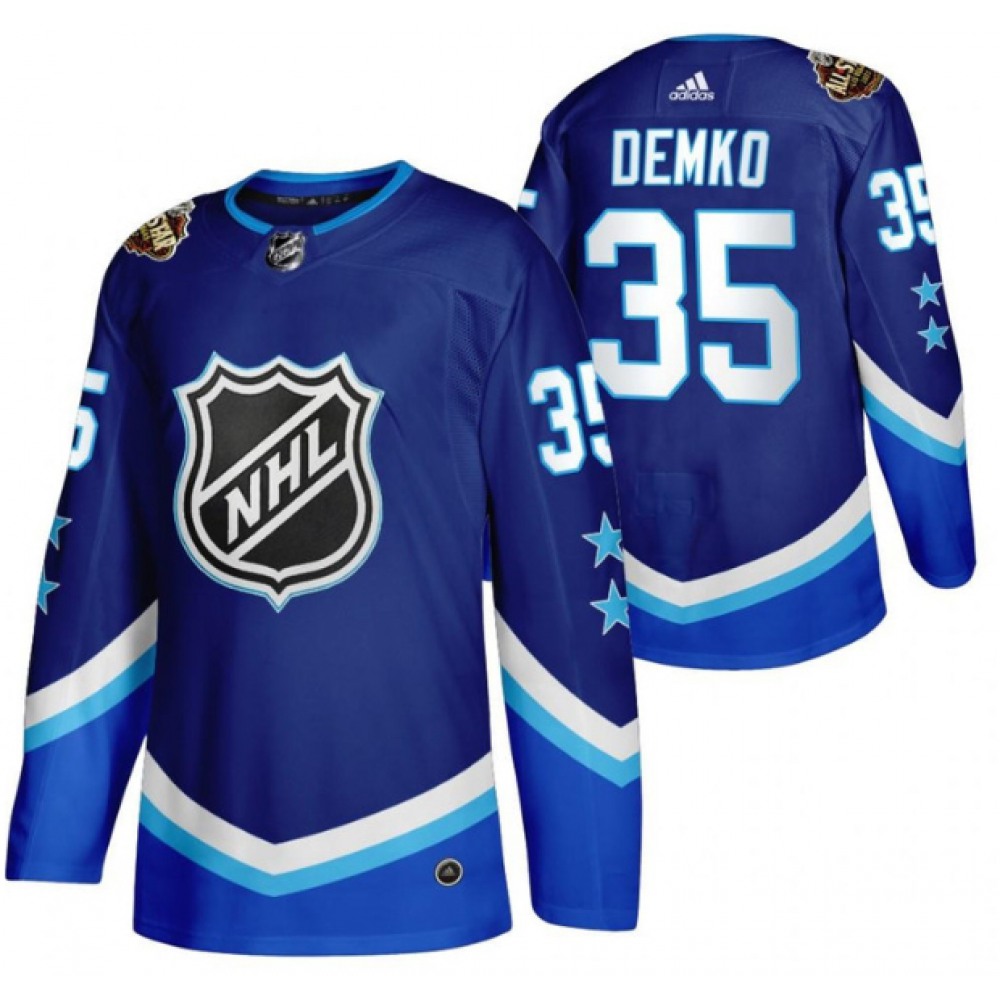 Men's Vancouver Canucks #35 Thatcher Demko 2022 All-Star Blue Stitched Jersey