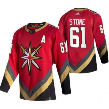 Men's Vegas Golden Knights #61 Mark Stone 2021 Reverse Retro Red Stitched NHL Jersey Men's Vegas Golden Knights #61 Mark Stone 2021 Reverse Retro Red Stitched NHL Jersey