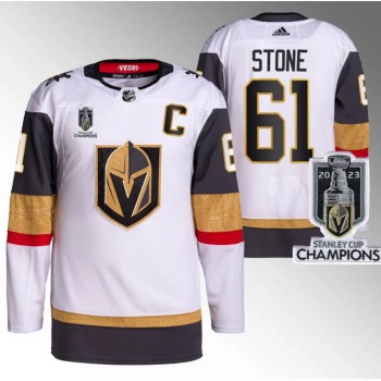 Men's Vegas Golden Knights #61 Mark Stone White 2023 Stanley Cup Champions Stitched Jersey Men's Vegas Golden Knights #61 Mark Stone White 2023 Stanley Cup Champions Stitched Jersey