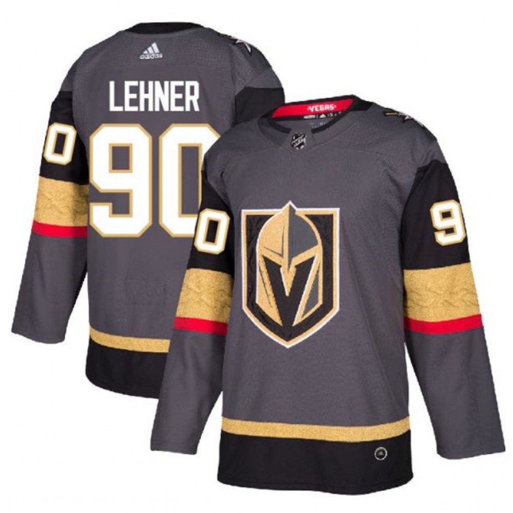 Men's Vegas Golden Knights #90 Robin Lehner Gray Stitched NHL Jersey