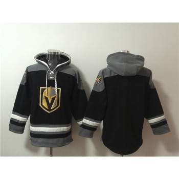 Men's Vegas Golden Knights Blank Black Ageless Must-Have Lace-Up Pullover Hoodie Men's Vegas Golden Knights Blank Black Ageless Must-Have Lace-Up Pullover Hoodie