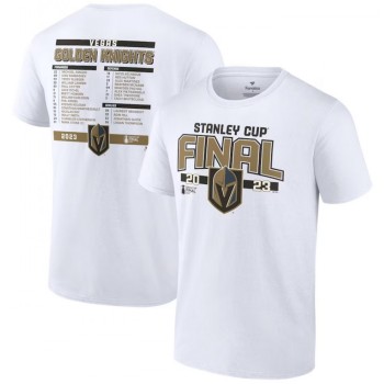 Men's Vegas Golden Knights White 2023 Stanley Cup Final Roster T-Shirt Men's Vegas Golden Knights White 2023 Stanley Cup Final Roster T-Shirt