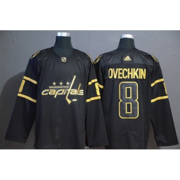 Men's Washington Capitals #8 Alex Ovechkin Black Golden Stitched NHL Jersey Men's Washington Capitals #8 Alex Ovechkin Black Golden Stitched NHL Jersey