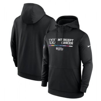 Men's Washington Commanders 2022 Black Crucial Catch Therma Performance Pullover Hoodie Men's Washington Commanders 2022 Black Crucial Catch Therma Performance Pullover Hoodie