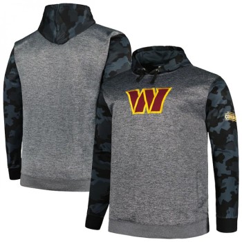 Men's Washington Commanders Heather Charcoal Big & Tall Camo Pullover Hoodie Men's Washington Commanders Heather Charcoal Big & Tall Camo Pullover Hoodie