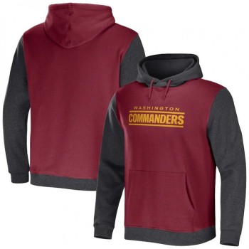 Men's Washington Commanders x Darius Rucker Collection Burgundy/Charcoal Colorblock Pullover Hoodie Men's Washington Commanders x Darius Rucker Collection Burgundy/Charcoal Colorblock Pullover Hoodie