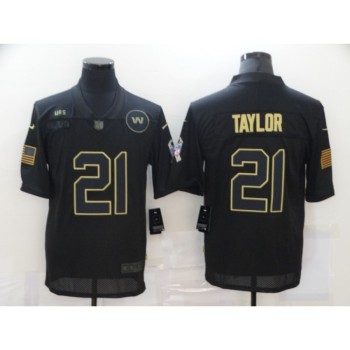 Men's Washington Football Team #21 Sean Taylor 2020 Black Salute To Service Limited Stitched Jersey