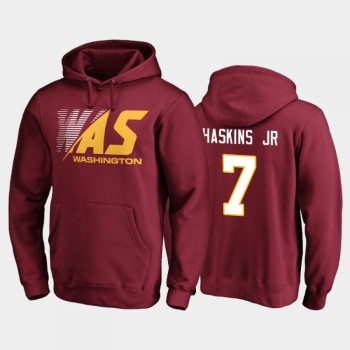 Men's Washington Football Team #7 Dwayne Haskins Jr. 2020 Burgundy Stealth Scanner Pullover Hoodie Men's Washington Football Team #7 Dwayne Haskins Jr. 2020 Burgundy Stealth Scanner Pullover Hoodie