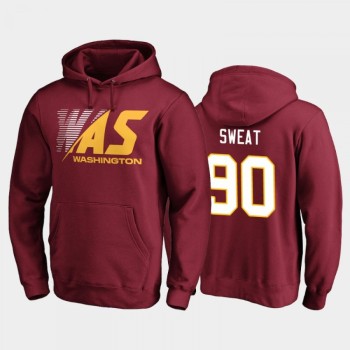 Men's Washington Football Team #90 Montez Sweat 2020 Burgundy Stealth Scanner Pullover Hoodie Men's Washington Football Team #90 Montez Sweat 2020 Burgundy Stealth Scanner Pullover Hoodie