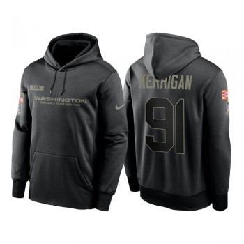 Men's Washington Football Team #91 Ryan Kerrigan 2020 Black Salute to Service Sideline Performance Pullover Hoodie Men's Washington Football Team #91 Ryan Kerrigan 2020 Black Salute to Service Sideline Performance Pullover Hoodie