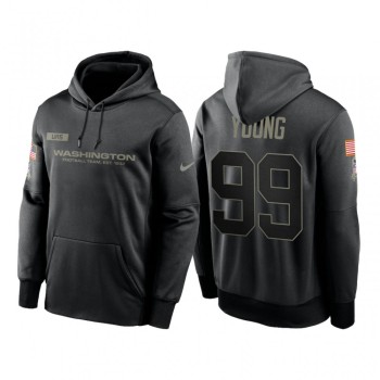 Men's Washington Football Team #99 Chase Young 2020 Black Salute to Service Sideline Performance Pullover Hoodie Men's Washington Football Team #99 Chase Young 2020 Black Salute to Service Sideline Performance Pullover Hoodie