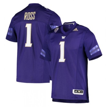 Men's Washington Huskies #1 John Ross Purple Stitched NCAA Jersey Men's Washington Huskies #1 John Ross Purple Stitched NCAA Jersey